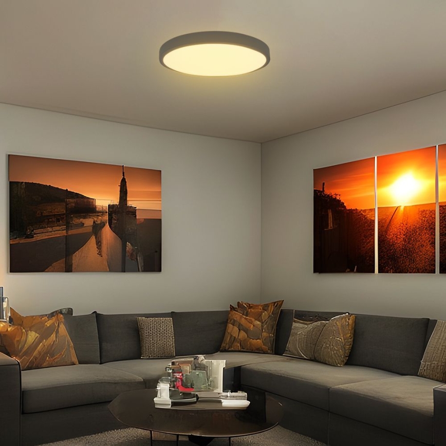 Світильник для ванної кімнати на стелю LED з чіпом SAMSUNG LED/36W/230V IP44 3000K діам. 35 см чорний