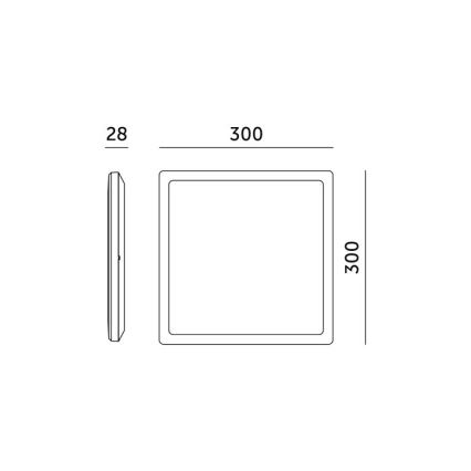 Світильник для ванної кімнати на стелю LED NIVERA LED/24W/230V IP54 3000/4000/6000K 30x30 см білий