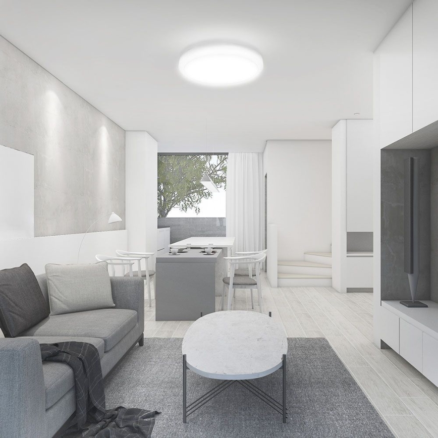 Світильник для ванної кімнати на стелю з LED, сенсором LED/18Вт/230В 4000К IP44 діам. 22,5 см білий