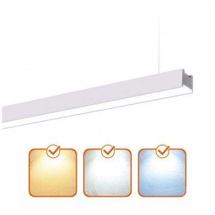 LED стельовий накладний/підвісний світильник KOLINE LED/40Вт/230В 3000/4000/6500К 120 см білий