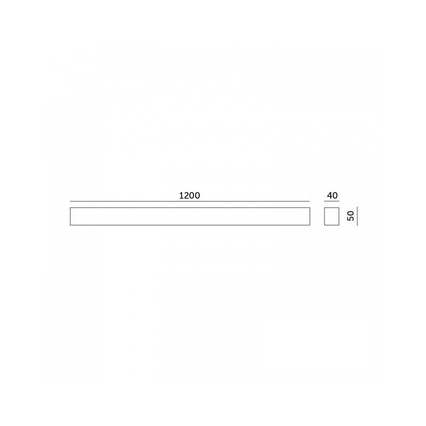 LED стельовий накладний/підвісний світильник KOLINE LED/40W/230V 3000/4000/6500K 120 см чорний