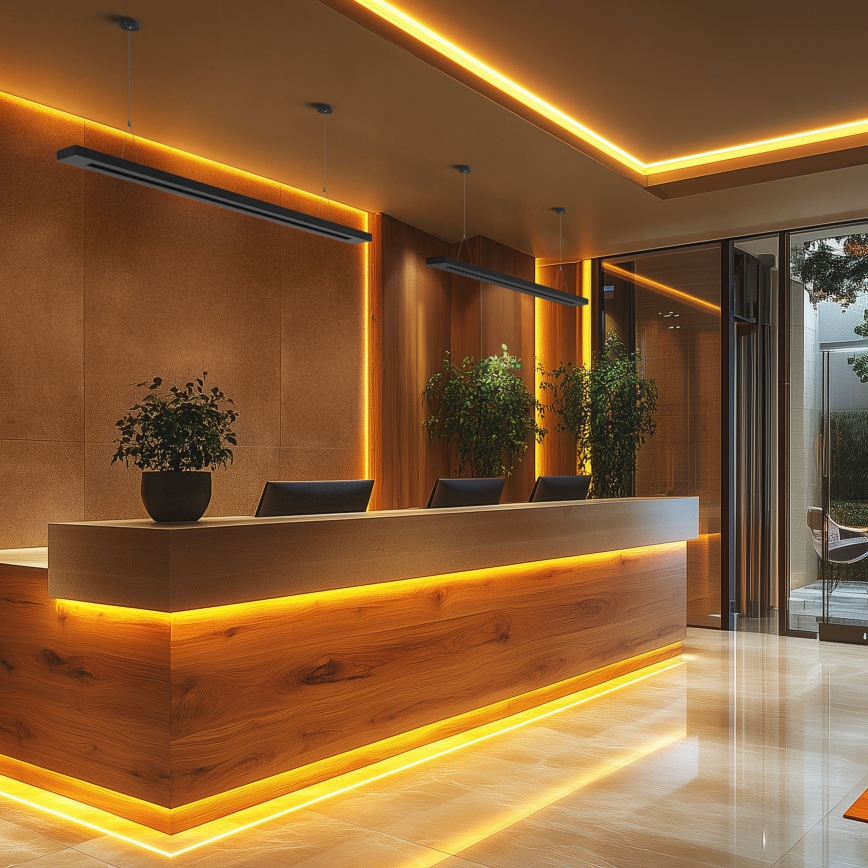 LED Стельовий/підвісний світильник PLANK LED/20/30/40W/230V 2700/4000/6000K CRI 90 чорний