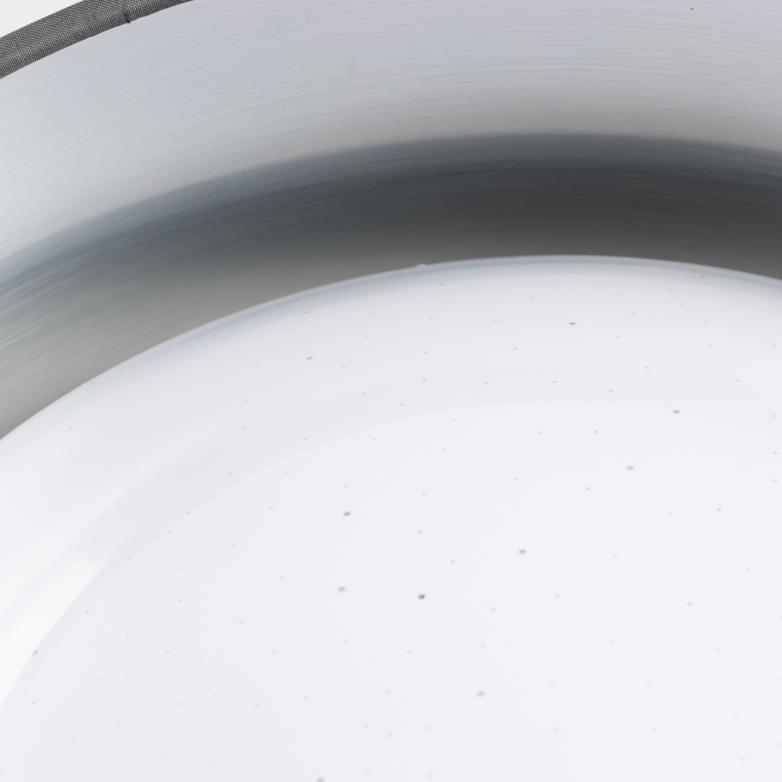 LED стельовий світильник, 12 Вт, 230 В, діаметр 32 см, сірий/сріблястий