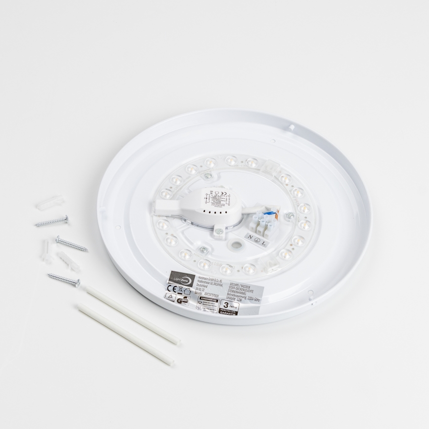 LED стельовий світильник, 12 Вт, 230 В, діаметр 32 см, сірий/сріблястий