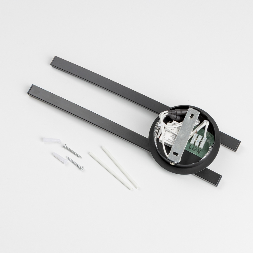 LED стельовий світильник 2xLED/6W/230V чорний