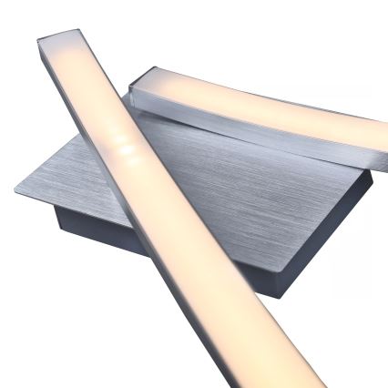 LED стельовий світильник 2×LED/6 Вт/230 В 3000 К матовий хром