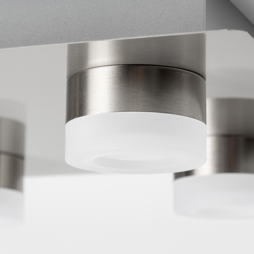 LED стельовий світильник 4xLED/4W/230V матовий хром
