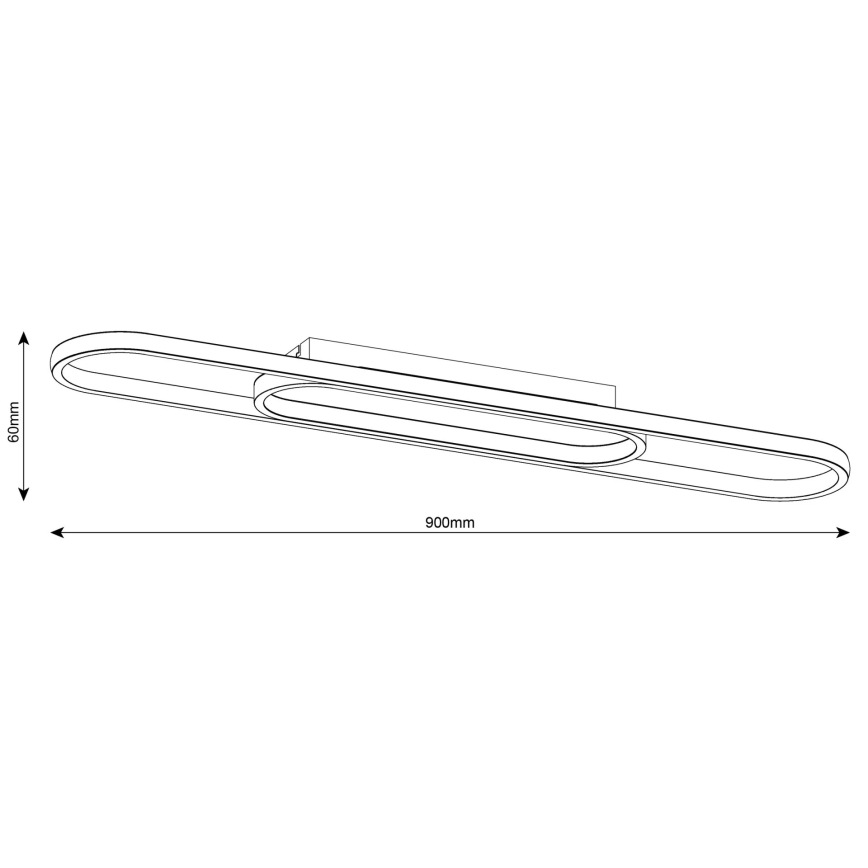 LED стельовий світильник CORDOBA LED/26W/230V чорний