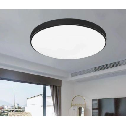 LED стельовий світильник для ванної кімнати CARTER LED/12W/230V 6000K IP44 діам. 22 см чорний