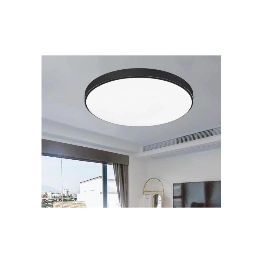 LED стельовий світильник для ванної кімнати CARTER LED/12W/230V 6000K IP44 діам. 22 см чорний