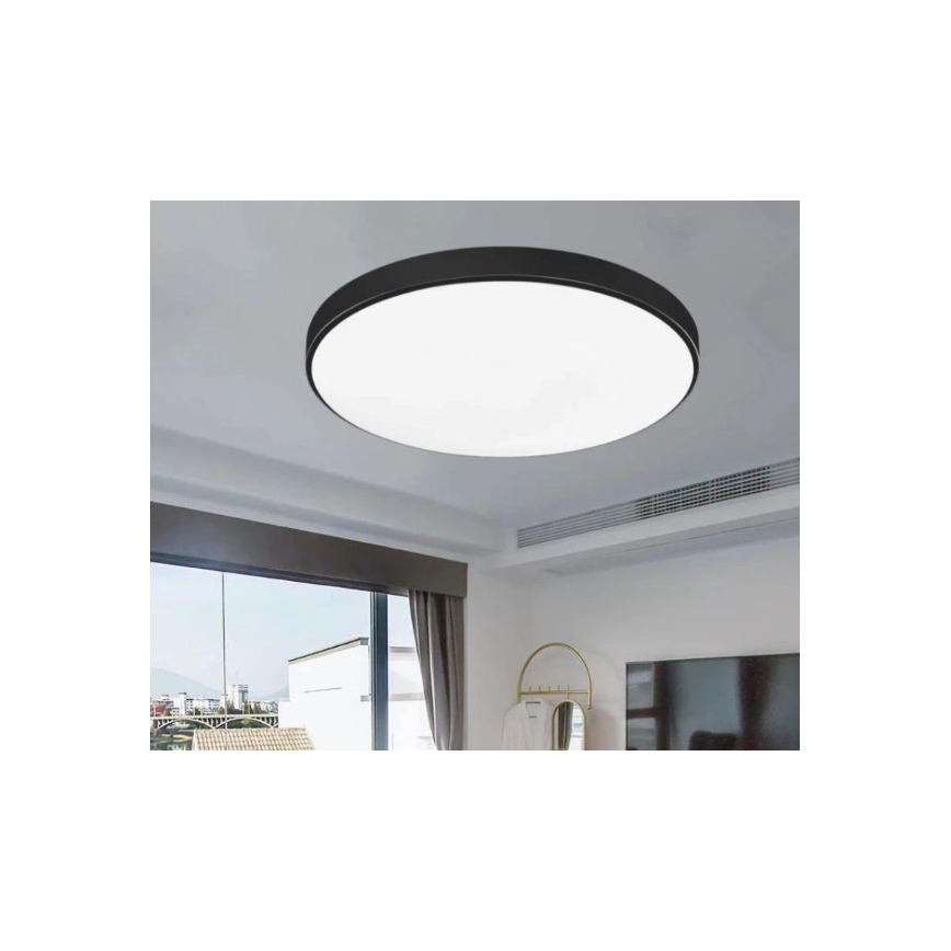 LED стельовий світильник для ванної кімнати CARTER LED/12W/230V 6000K IP44 діам. 22 см чорний
