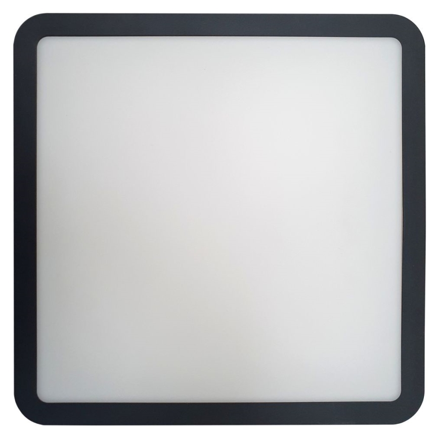 Світлодіодний стельовий світильник для ванної кімнати ELLÉ LED/24W/230V 3000/4000/6500K 26x26 см IP54 антрацит