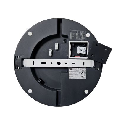 Світлодіодний стельовий світильник для ванної кімнати з датчиком ELLÉ LED/24W/230V 3000/4000/6500K діаметр 26 см IP54 антрацит