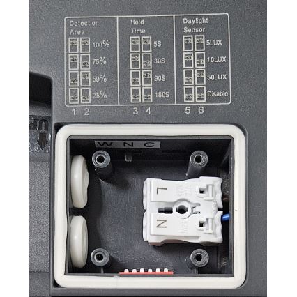 Світлодіодний стельовий світильник для ванної кімнати з датчиком ELLÉ LED/24W/230V 3000/4000/6500K діаметр 26 см IP54 антрацит