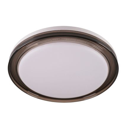 Стельовий LED світильник для ванної з регулюванням яскравості HALINA LED/48W/230V 3000-6000K діаметр 38 см IP44 чорний + пульт дистанційного керування