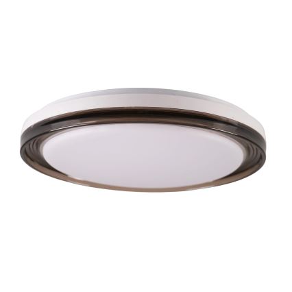 Стельовий LED світильник для ванної з регулюванням яскравості HALINA LED/48W/230V 3000-6000K діаметр 38 см IP44 чорний + пульт дистанційного керування