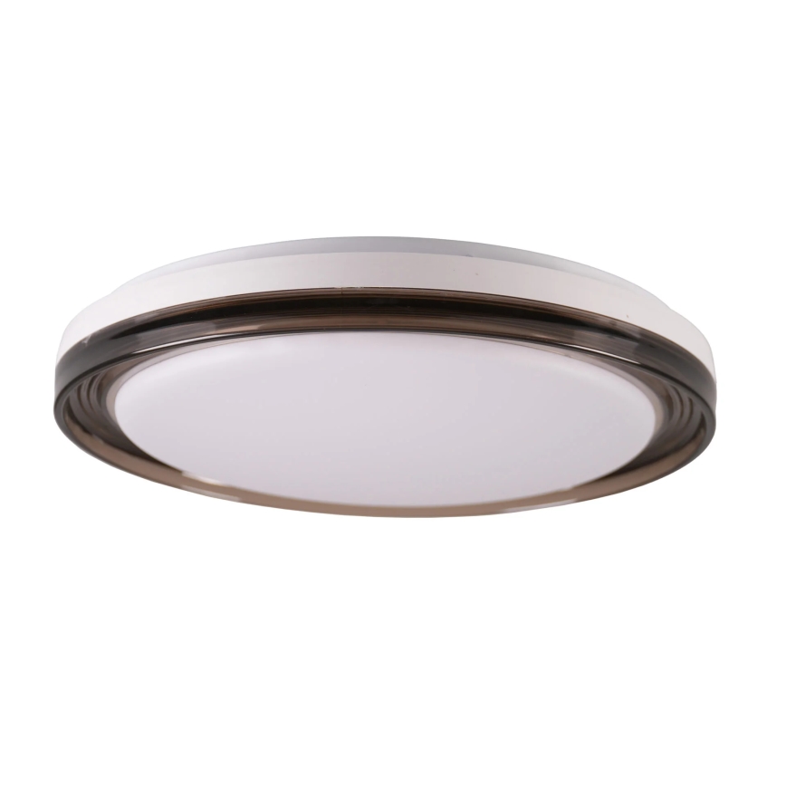 Стельовий LED світильник для ванної з регулюванням яскравості HALINA LED/48W/230V 3000-6000K діаметр 38 см IP44 чорний + пульт дистанційного керування