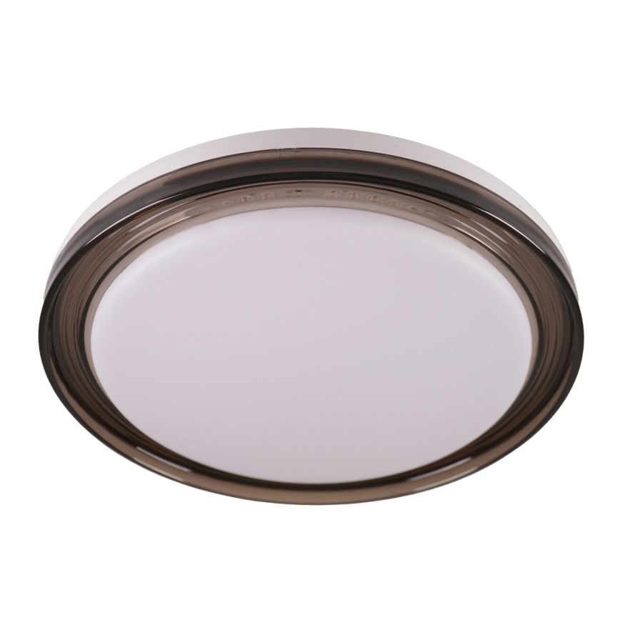 Стельовий LED світильник для ванної з регулюванням яскравості HALINA LED/48W/230V 3000-6000K діаметр 38 см IP44 чорний + пульт дистанційного керування