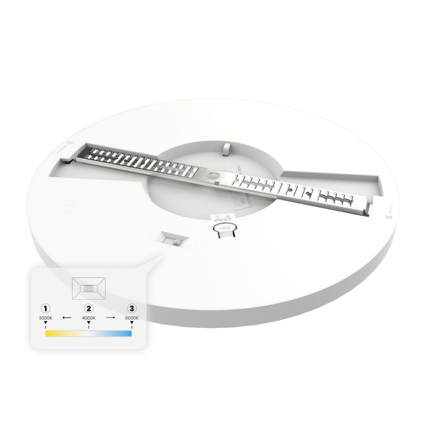 LED-стельовий світильник EVORA LED/18 Вт/230 В 3000/4000/6000 К діаметр 22,5 см білий