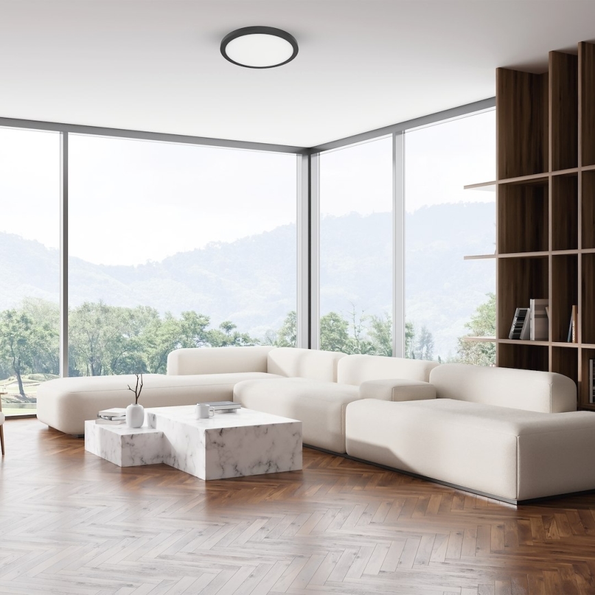 LED-стельовий світильник EVORA LED/24W/230V 3000/4000/6000K діам. 30 см чорний