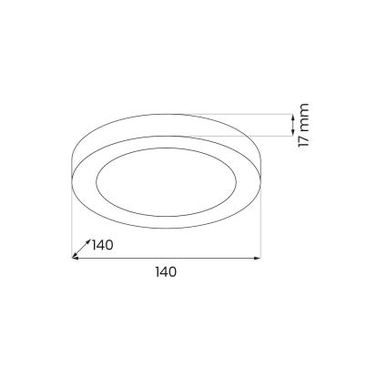 LED стельовий світильник EVORA LED/6 Вт/230 В 3000/4000/6000K діам. 14 см чорний