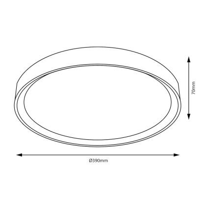 LED стельовий світильник FOREST, 24 Вт, 230 В, діаметр 39 см, коричневий