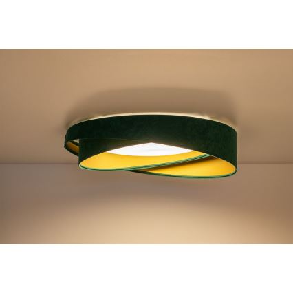 LED стельовий світильник GALAXY MODERN LED/24W/230V, діаметр 55 см, зелений/золотий