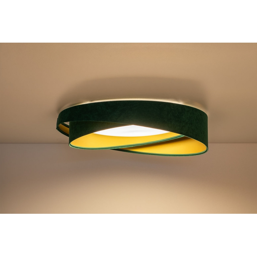 LED стельовий світильник GALAXY MODERN LED/24W/230V, діаметр 55 см, зелений/золотий