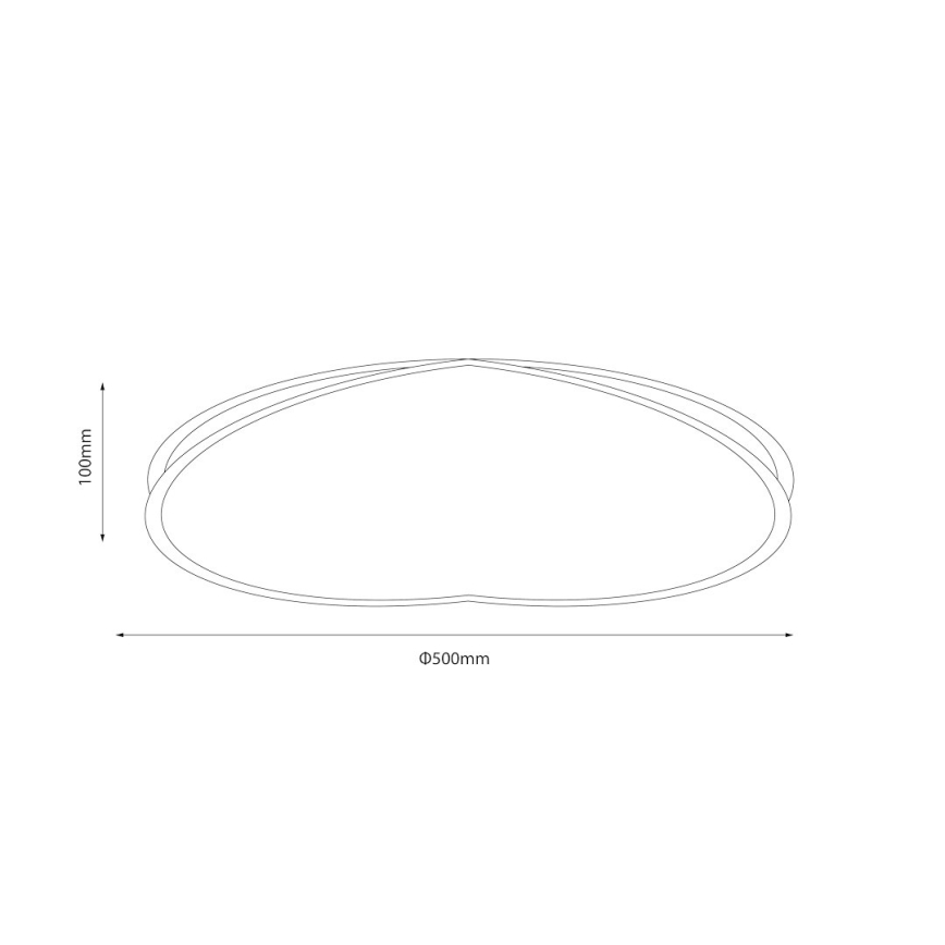 LED стельовий світильник HALO LED/38W/230V діам. 50 см чорний