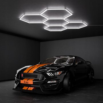 LED стельовий світильник HEXAGON LED/240W/85-265V 6500K 298x209 cm CRI 90 IP44 білий