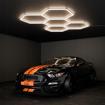 LED стельовий світильник HEXAGON LED/350W/85-265V 6500K 313x298 см CRI 90 IP54 білий