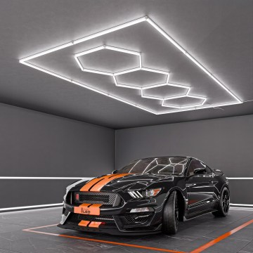 LED стельовий світильник HEXAGON LED/426W/85-265V 6500K 484x243 см CRI 90 IP44 білий