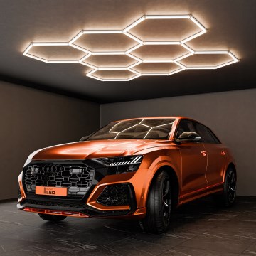 LED стельовий світильник HEXAGON LED/570 Вт/85–265 В 6500 К 522x298 см CRI 90 IP54 білий