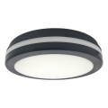 LED-стельовий світильник із датчиком руху LED/20W/230V 3000/4000/6500K діам. 230 см IP54 антрацит