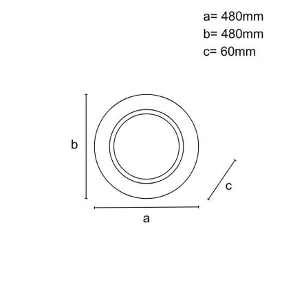 LED стельовий світильник із регулюванням яскравості LED/25W/230V 3000-6500K + пульт дистанційного керування