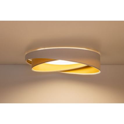 LED стельовий світильник з регульованою яскравістю SMART GALAXY MODERN LED/24W/230V 3000-6500K, діам. 55 см, білий/бежевий/золотистий + пульт дистанційного керування