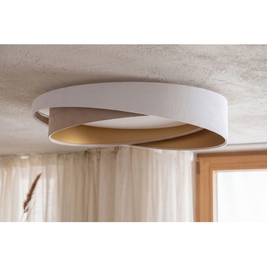LED стельовий світильник з регульованою яскравістю SMART GALAXY MODERN LED/24W/230V 3000-6500K, діам. 55 см, білий/бежевий/золотистий + пульт дистанційного керування