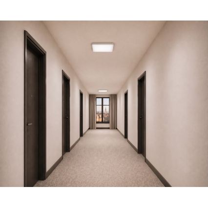 LED стельовий світильник з датчиком руху та датчиком сутінок WILTON LED/24W/230V 4000K 33x33 cm білий
