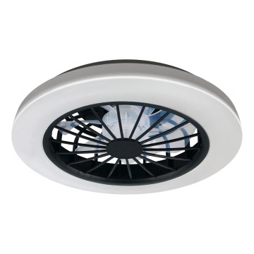 LED стельовий світильник із вентилятором та регулюванням яскравості GHANA LED/24W/230V 3000-6500K білий/чорний + пульт дистанційного керування