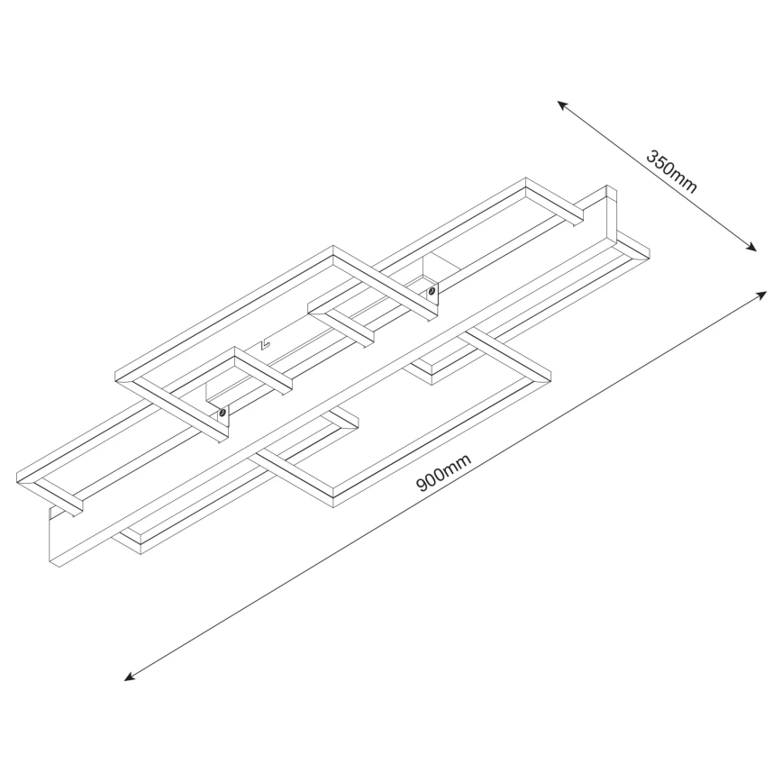 LED стельовий світильник LARYSA LED/35W/230V 35x90 см сосна