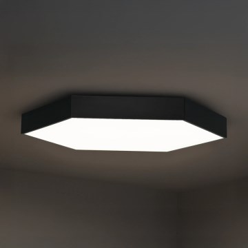 LED стельовий світильник LED/135 Вт/230 В 3000/4000/6500K діам. 80 см чорний