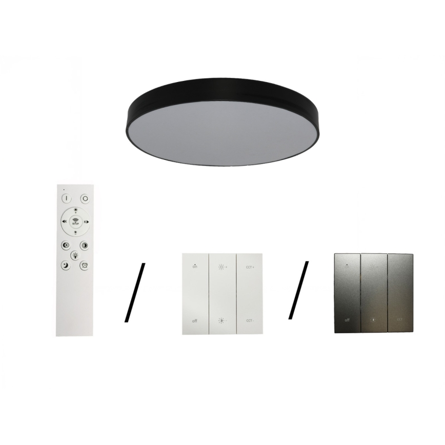 LED стельовий світильник LED/135W/230V 3000/4000/6500K діаметр 80 см чорний