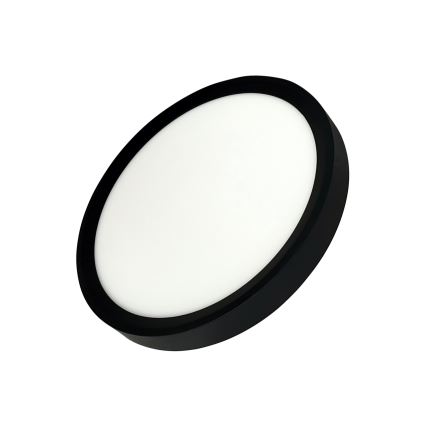 LED стельовий світильник LED/18W/230V 3000/4000/6500K діаметр 23 см чорний