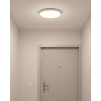 LED стельовий світильник LED/24W/230V 3000/4000/6500K діам. 30 см білий