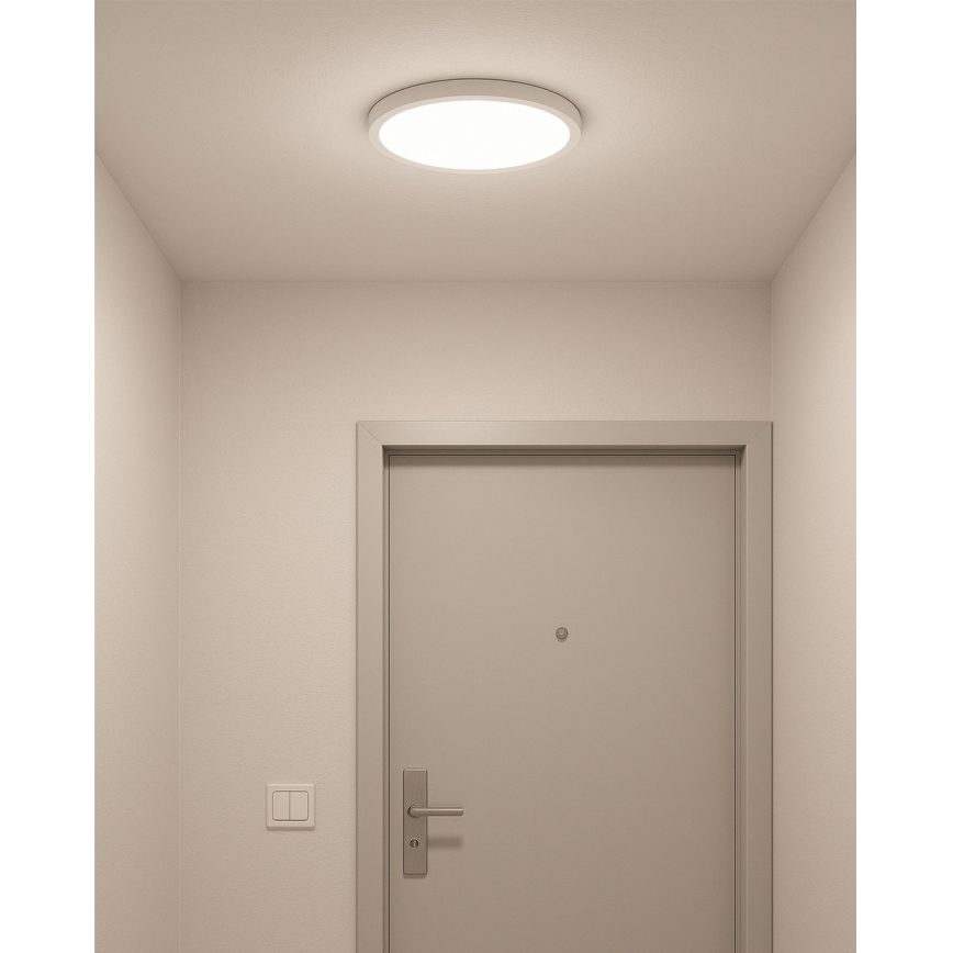 LED стельовий світильник LED/24W/230V 3000/4000/6500K діам. 30 см білий