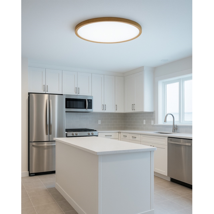 LED стельовий світильник LED/32 Вт/230 В 3000/4000/6500 К діам. 40 см бежевий