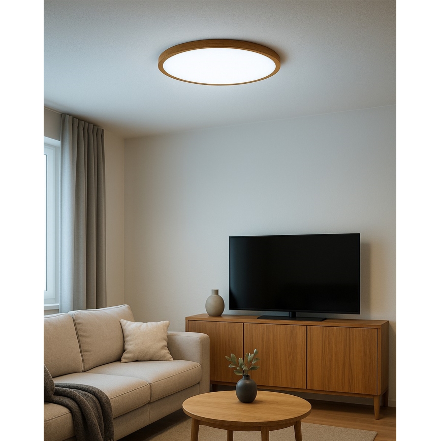LED стельовий світильник LED/32 Вт/230 В 3000/4000/6500 К діам. 40 см бежевий