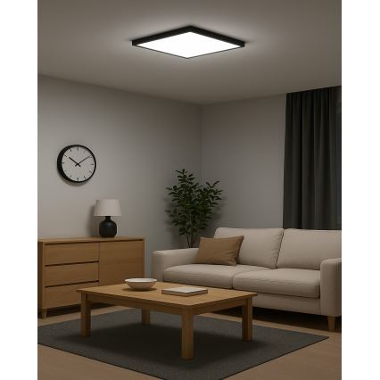 LED стельовий світильник LED/32Вт/230В 3000/4000/6500К 40x40 см чорний