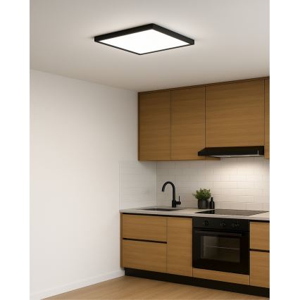 LED стельовий світильник LED/32Вт/230В 3000/4000/6500К 40x40 см чорний