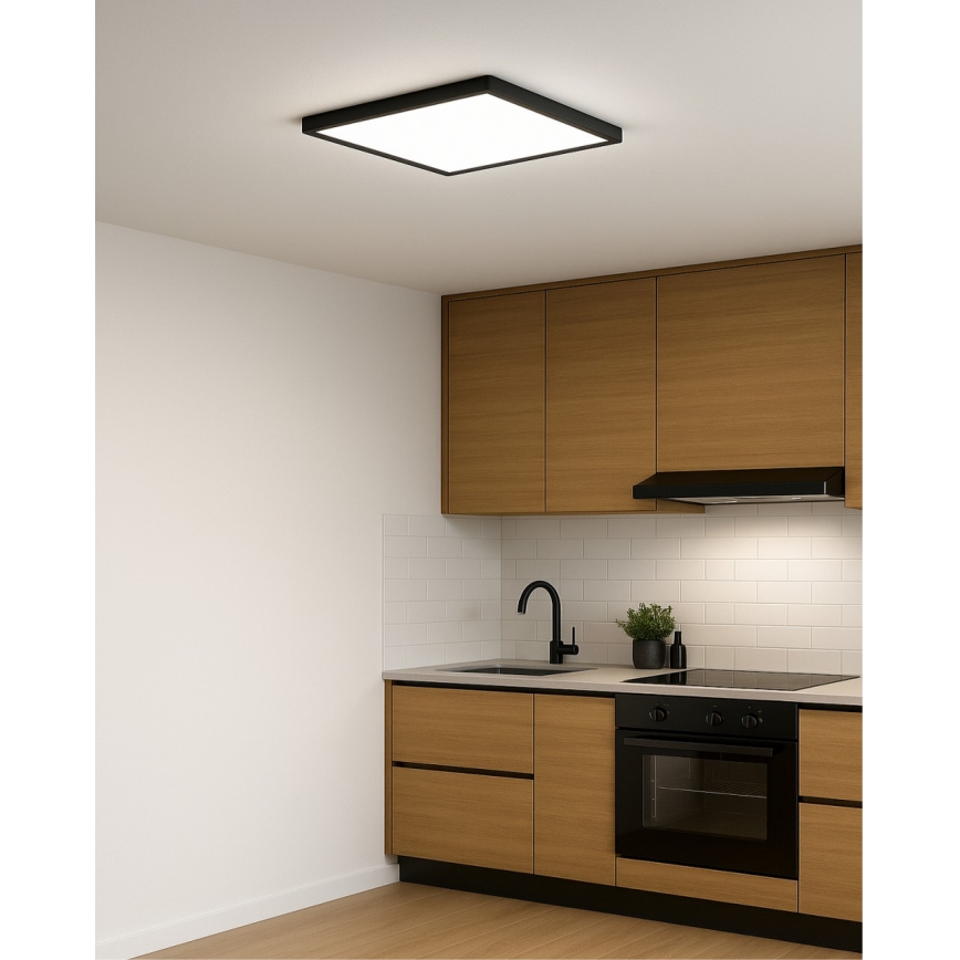 LED стельовий світильник LED/32Вт/230В 3000/4000/6500К 40x40 см чорний
